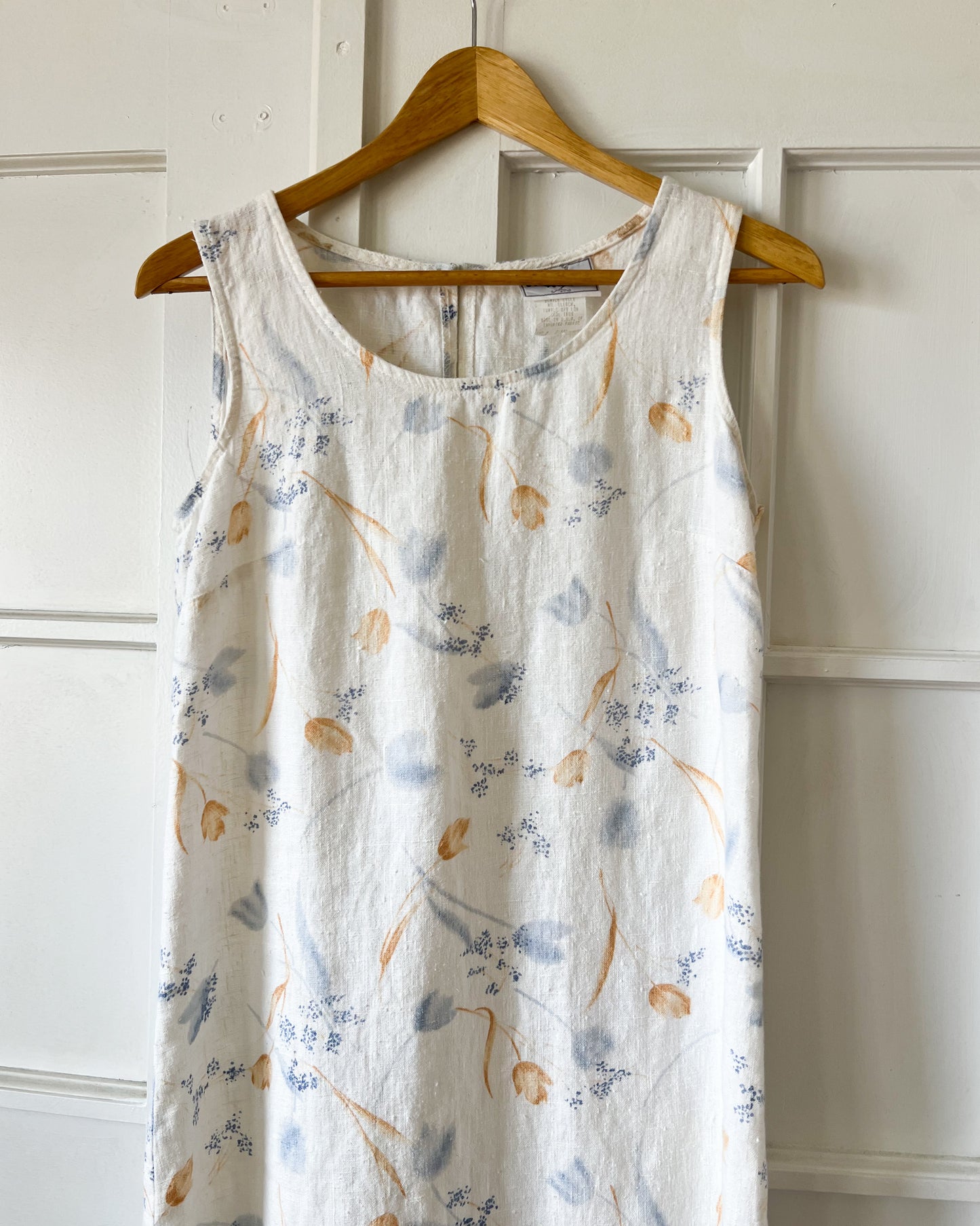 Linen Floral Maxi Dress