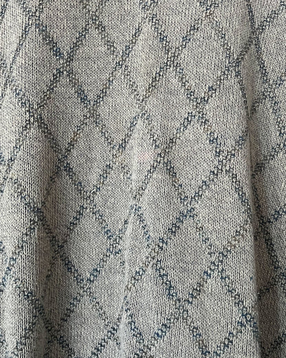 Diamond Patterned Knitted Sweater