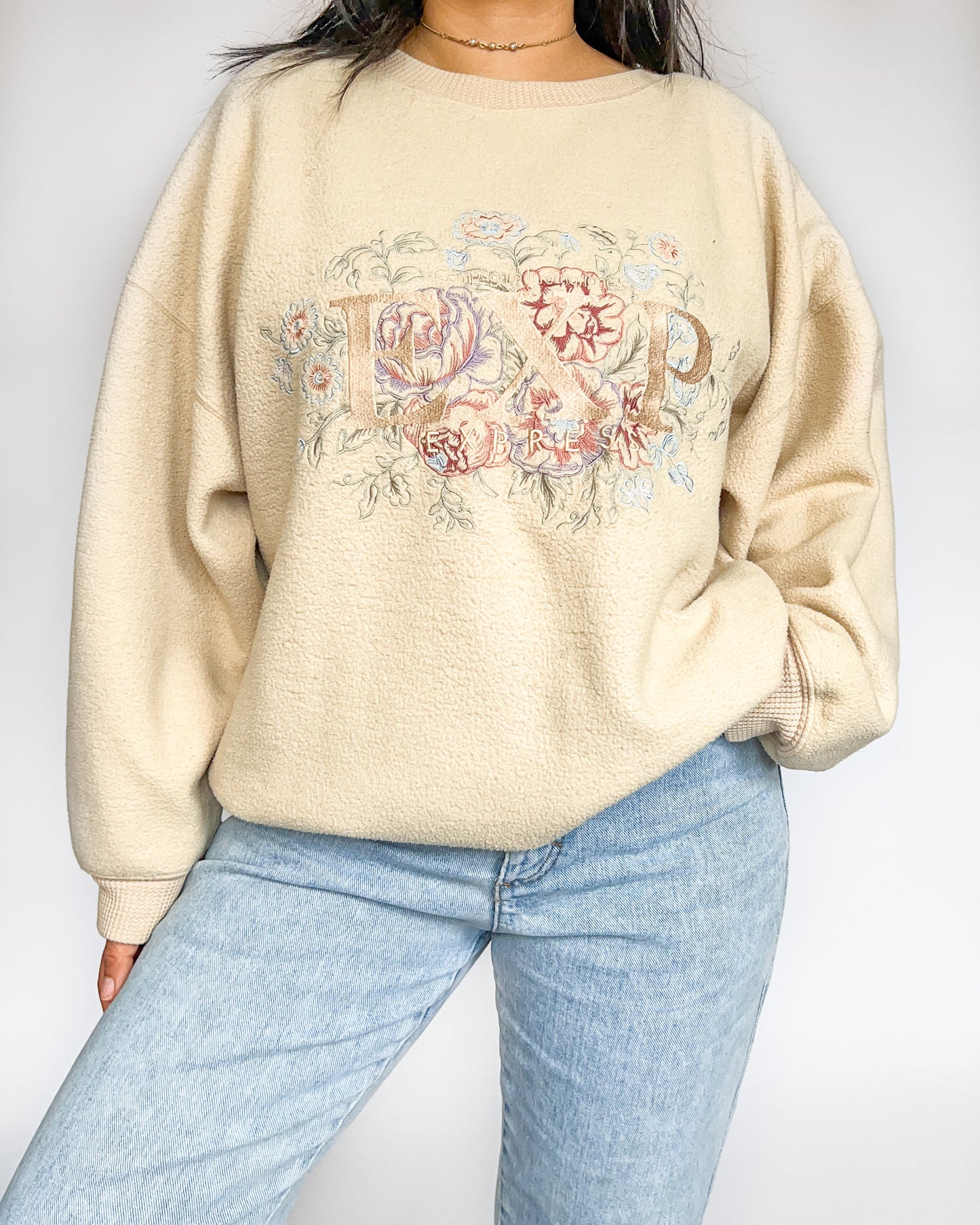 Express Embroidered Crewneck