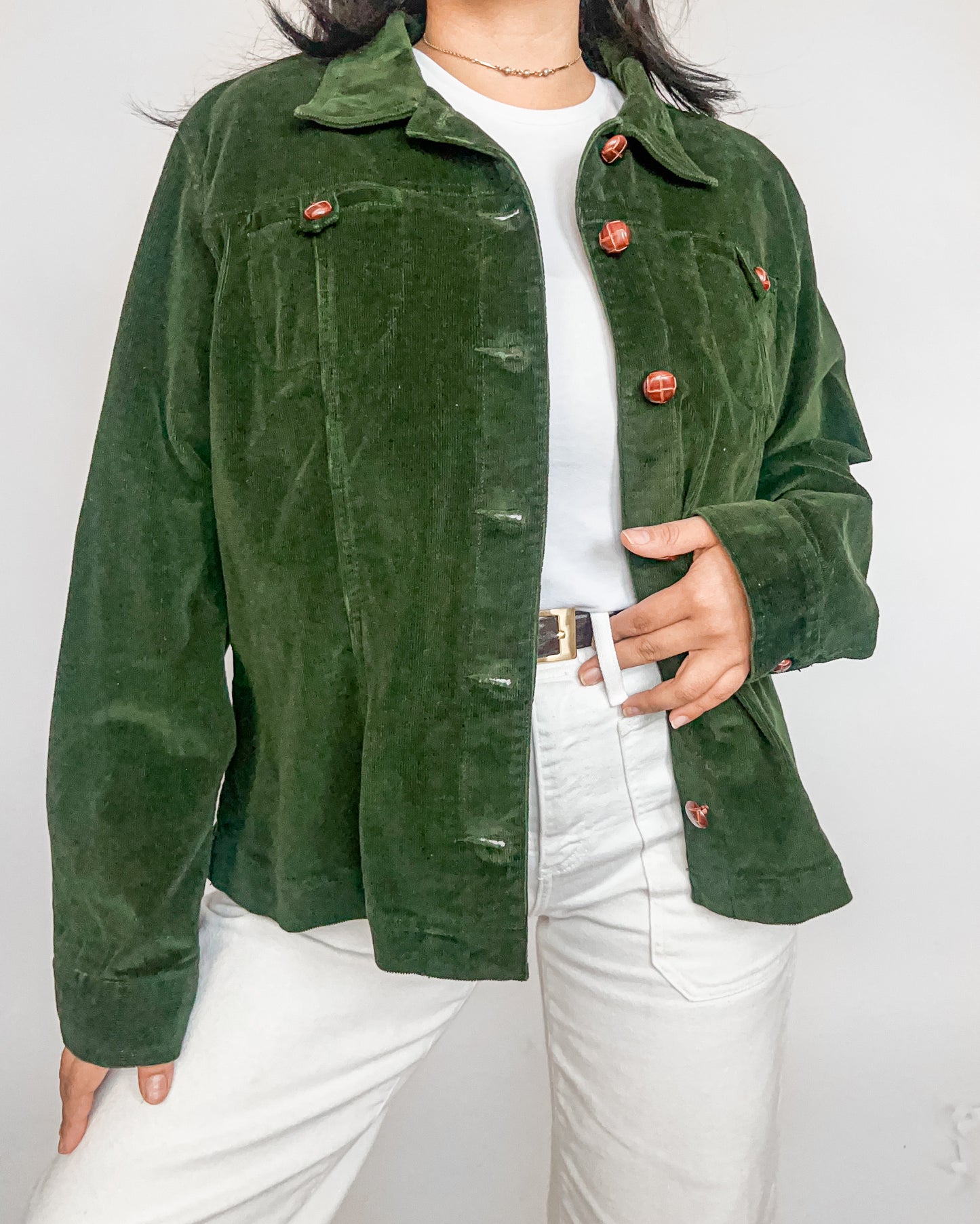 Dark Green Corduroy Jacket