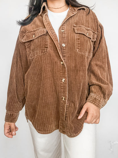 Brown Corduroy Jacket Shirt