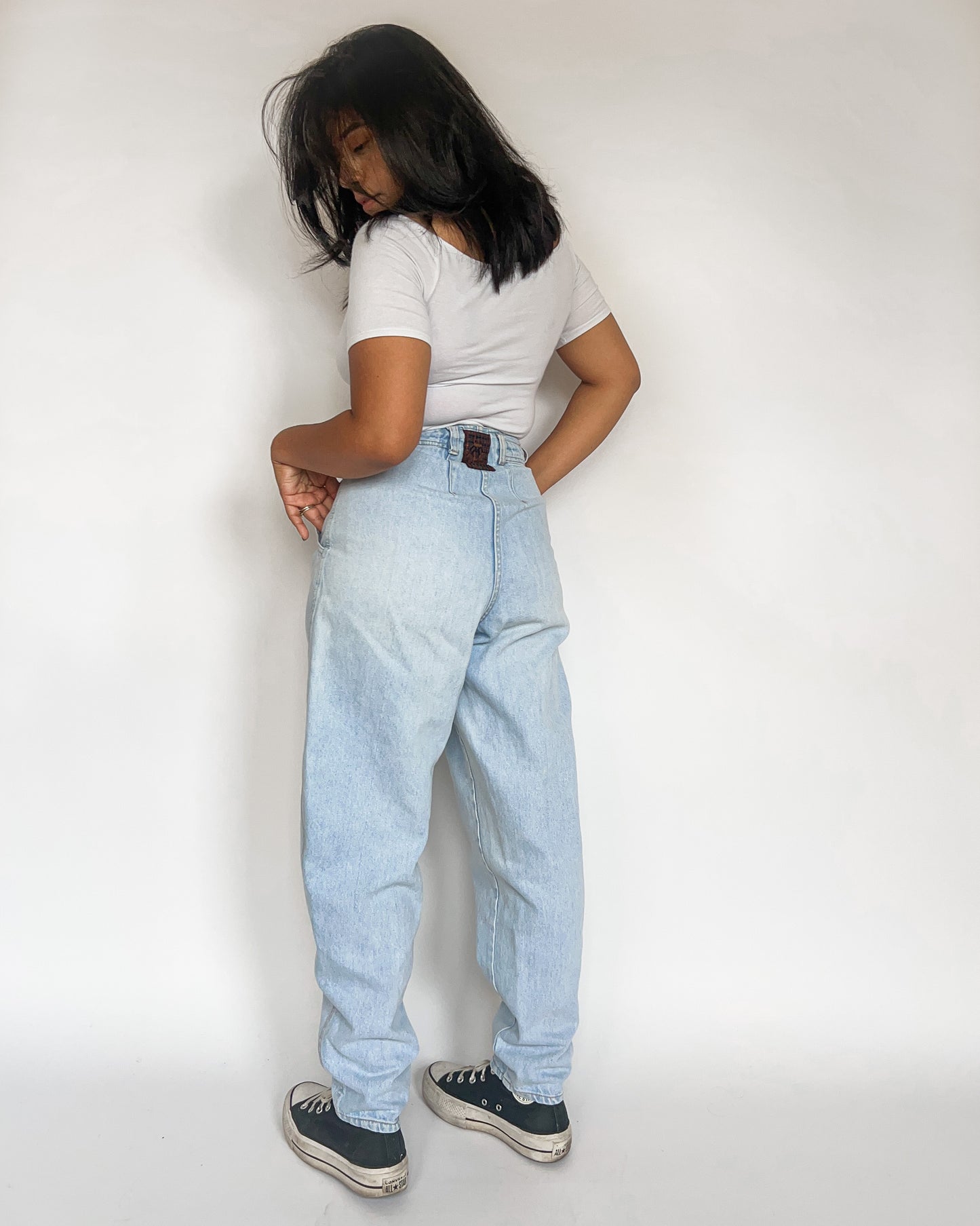 Vintage Pleated Jeans