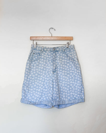 Vintage Floral Denim Shorts