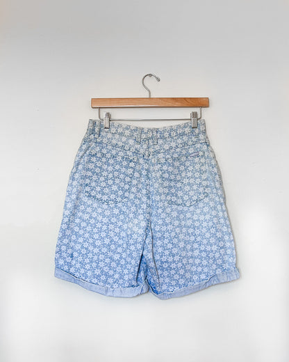 Vintage Floral Denim Shorts