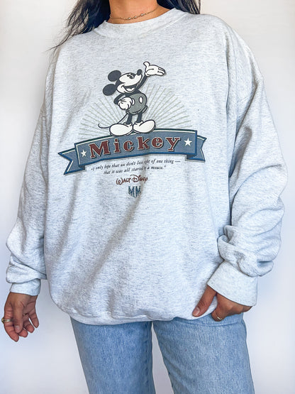 Grey Mickey Crewneck