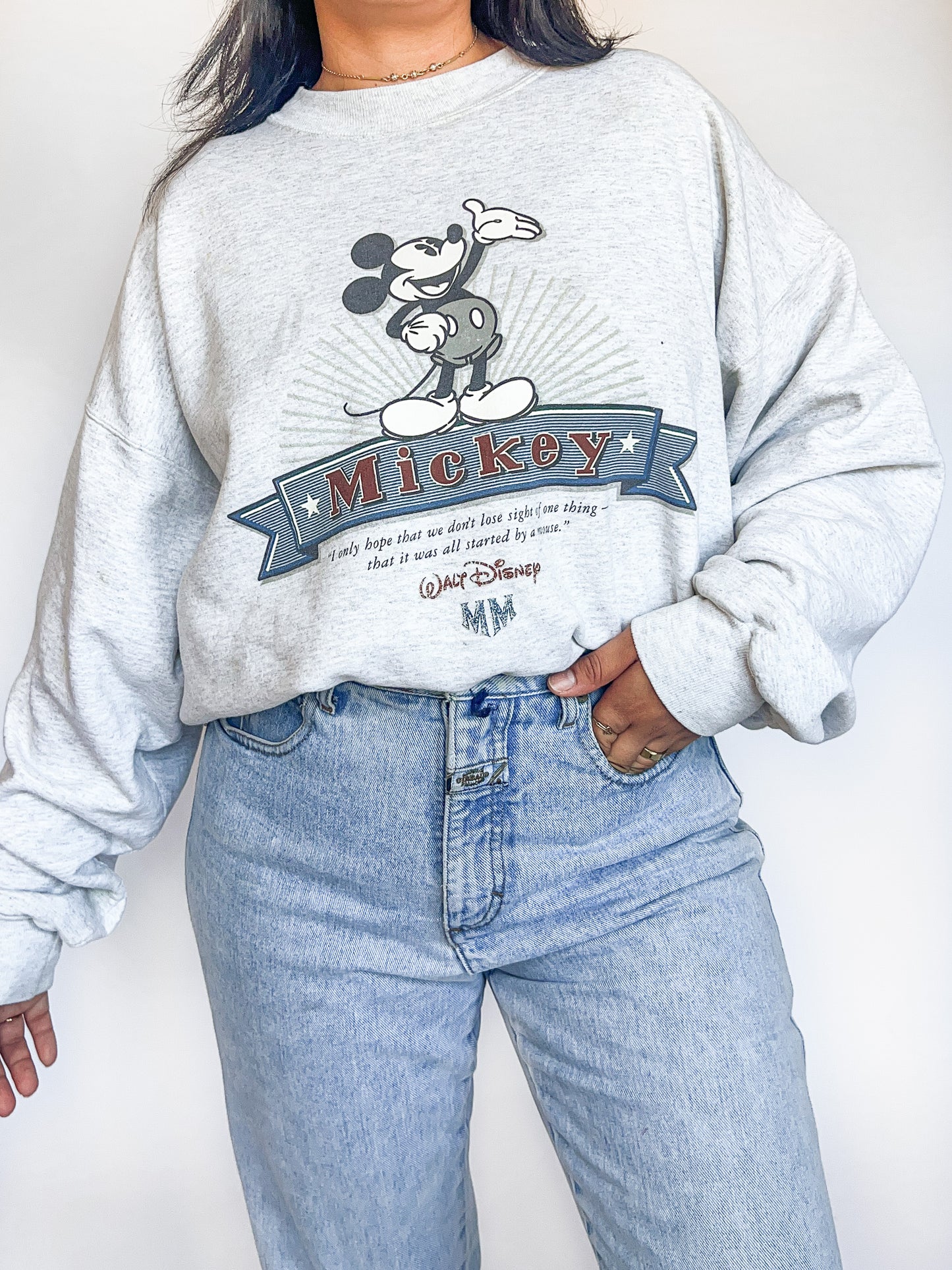 Grey Mickey Crewneck