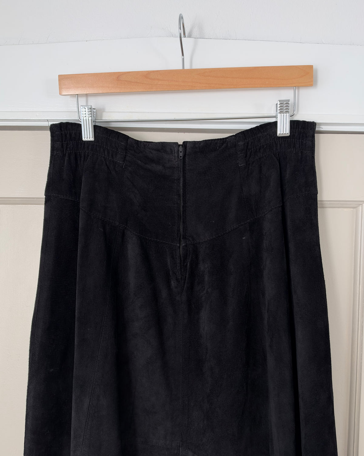 90’s Black Leather Skirt