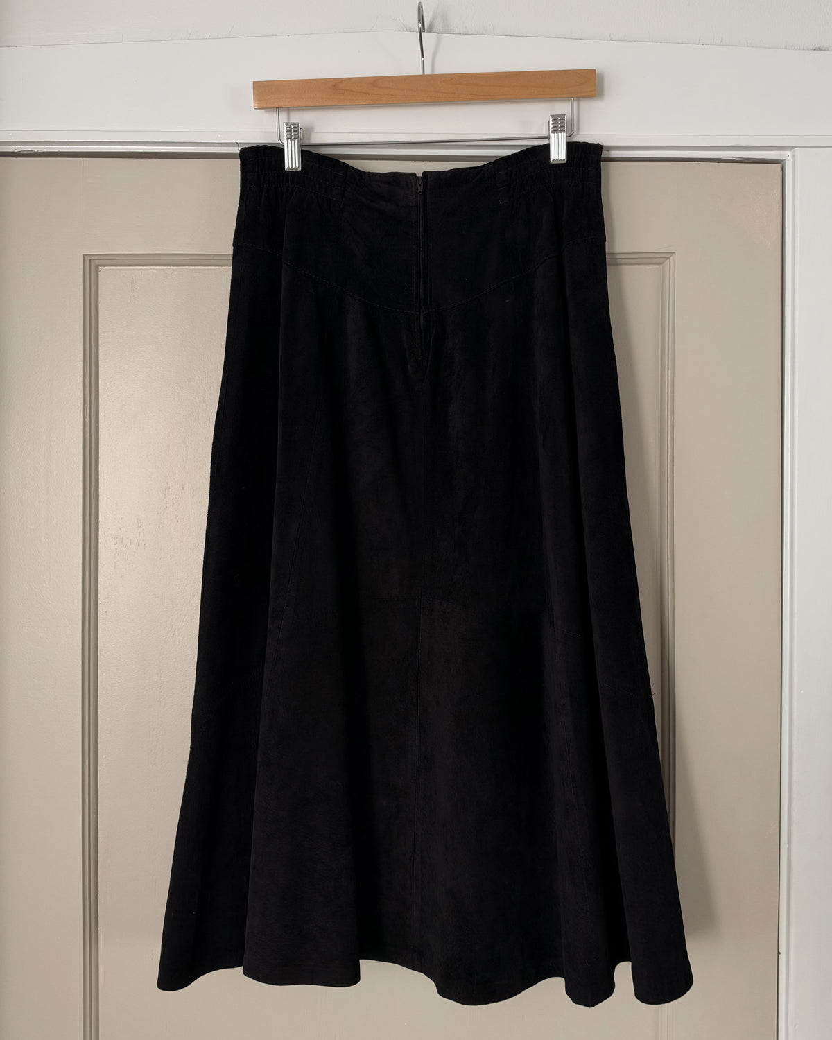 90’s Black Leather Skirt