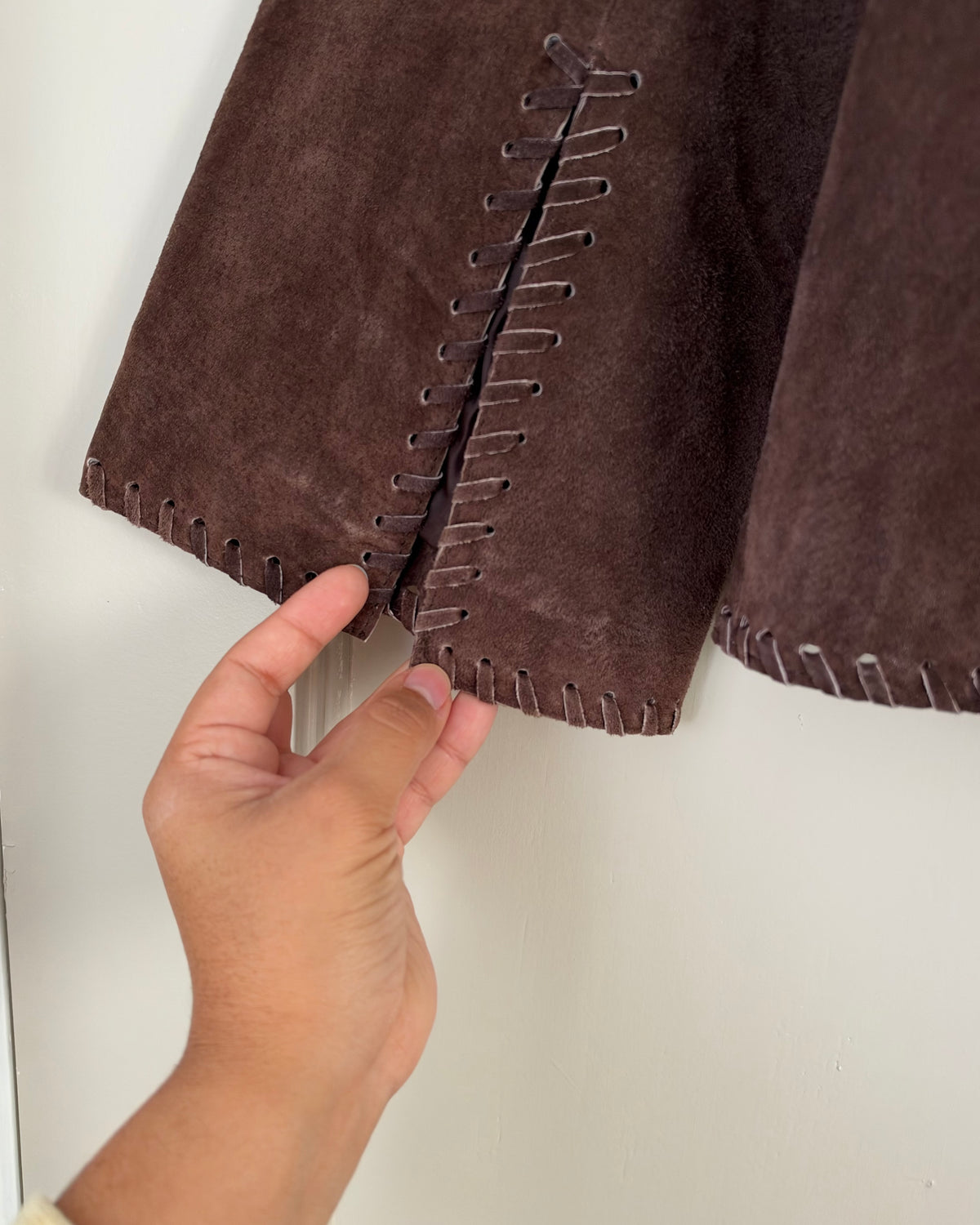 Genuine Suede Lace Up Jacket