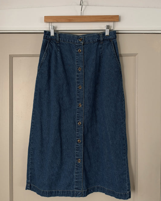 Denim Button Down Skirt
