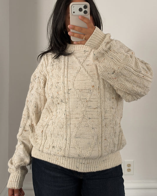 14 - Speckled Diamond Knit
