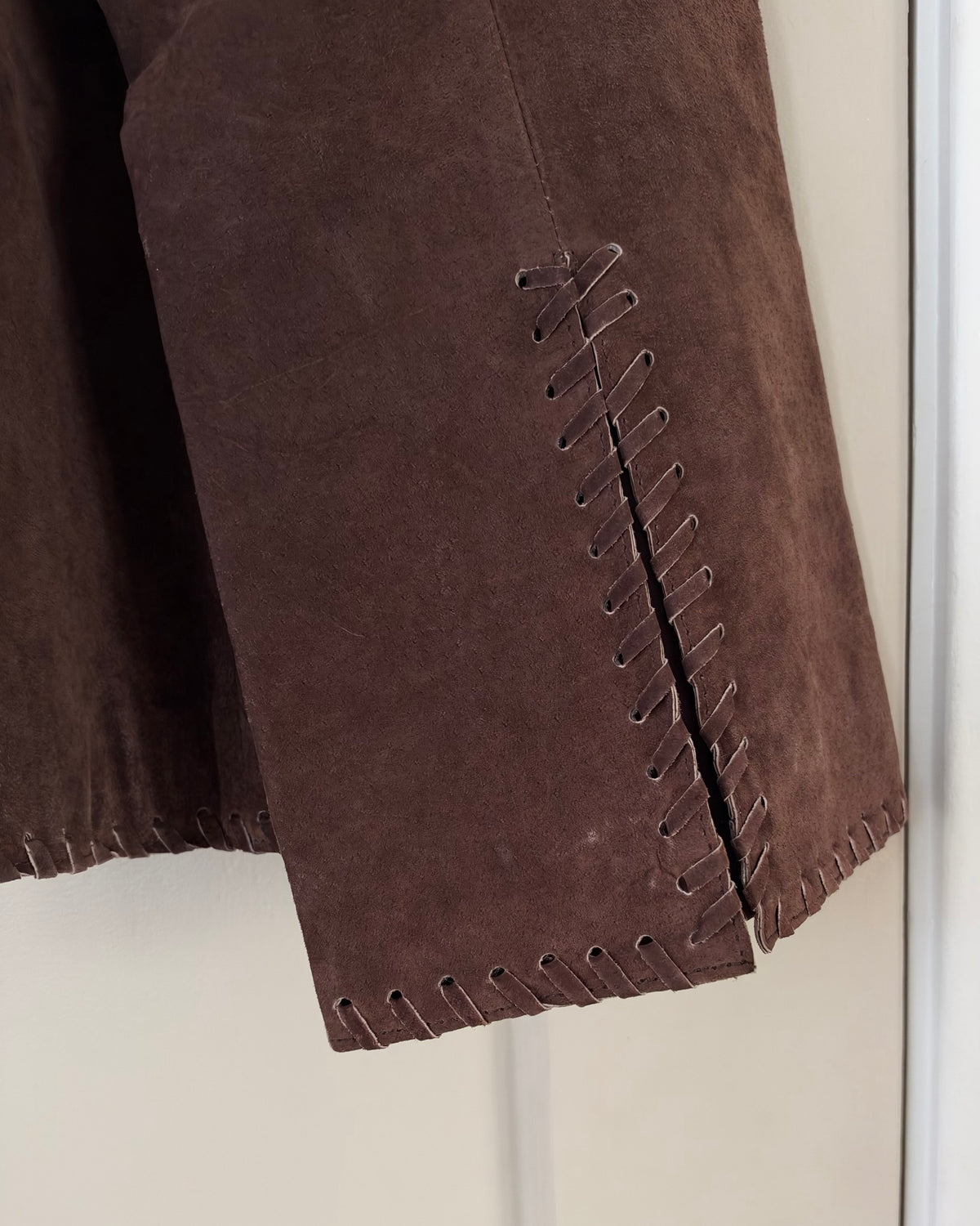 Genuine Suede Lace Up Jacket